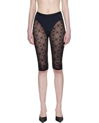 Marine Serre - Moonogram Mesh Flock Capri Leggings - Lyst