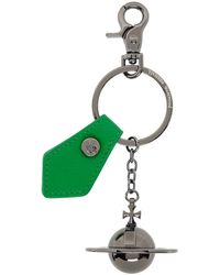Vivienne Westwood - Porte-clés gris acier et vert à orbe - Lyst