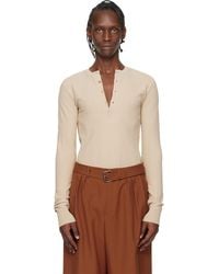 Dries Van Noten - Rib-Knit Henley - Lyst