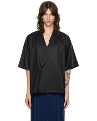 King & Tuckfield - Notch Collar Wrap Shirt - Lyst