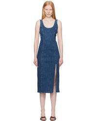 Rag & Bone - Athena Denim Midi Dress - Lyst