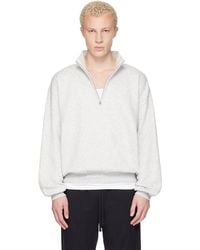 Skims - Fleece Lounge Relaxed Quarter Zip Sweatshirt - Lyst