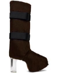 Rick Owens - Brown Splint Platform Boots - Lyst