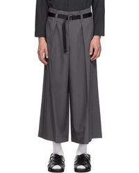 Issey Miyake - Oblique Fold Trousers - Lyst