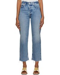 Citizens of Humanity - Blue Florence Wide Straight Jeans - Lyst