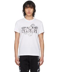 Versace - White Watercolor Couture T-shirt - Lyst