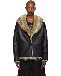 OPEN YY - Reversible Faux-Fur Faux-Leather Jacket - Lyst