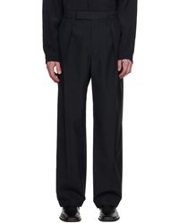 Lemaire - Pantalon noir à plis - Lyst