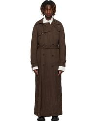 Dries Van Noten - ブラウン ダブルブレスト トレンチコート - Lyst