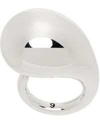 Bottega Veneta - Silver Drop Ring - Lyst