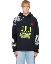 Marine Serre - ブラック Regenerated Graphic Sweatshirts フーディ - Lyst