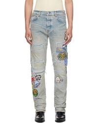 Amiri - Station Patch Repair Slim Jeans - Lyst