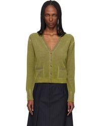 Maison Margiela - Virgin Wool V Neck Cardigan - Lyst