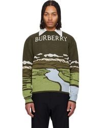 Burberry - Landscape Wool Blend Sweater - Lyst