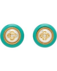 CASABLANCA - Pearl Stud Earrings - Lyst