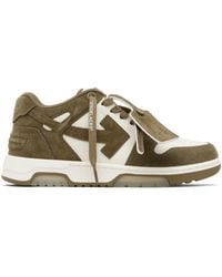 Off-White c/o Virgil Abloh - Khaki Out Of Office Calf & Suede Sneakers - Lyst