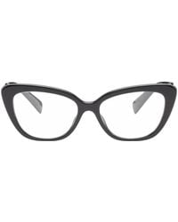 Miu Miu - Black Cat-eye Glasses - Lyst