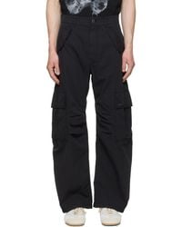 we11done - Crescent Shirring Cargo Pants - Lyst