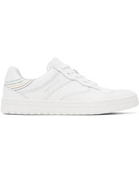 Paul Smith - Baskets liston blanches en cuir - Lyst