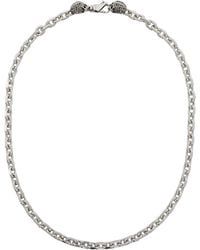 Emanuele Bicocchi - Link Chain Skull Necklace - Lyst