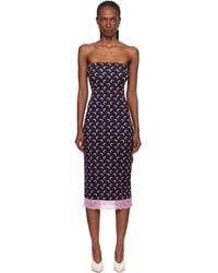Marine Serre - Recycled Moon Jersey Bustier Midi Dress - Lyst