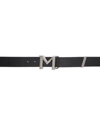 Mugler - Black Logo Belt - Lyst
