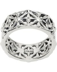 Stolen Girlfriends Club - Midnight Cross Eternity Band Ring - Lyst