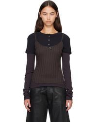 Acne Studios - Layered Jersey Bow T-Shirt - Lyst