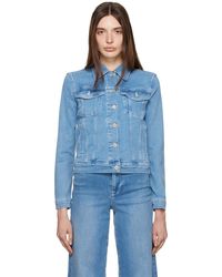 FRAME - Blue 'le Vintage' Denim Jacket - Lyst