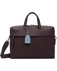 Paul Smith - Burgundy Leather Double-Zip Folio Briefcase - Lyst