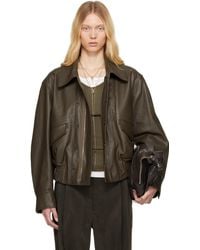 Lemaire - Soft Nappa Leather Jacket - Lyst