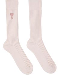 Ami Paris - Pink Ami De Cœur Socks - Lyst