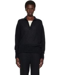 Tom Ford - Ultrasoft Cashmere Silk Oversized Open Collar Polo - Lyst