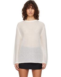 TOTEME - Long Open Weave Knit Sweater - Lyst