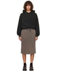 we11done - Layered Hoodie Midi Dress - Lyst