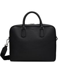 BOSS - Grained Leather Briefcase - Lyst