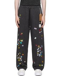 Maison Mihara Yasuhiro - Printed Sweatpants With Label-Style Graphics - Lyst