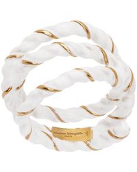 Maison Margiela - Gold & White Twisted Wire Ring - Lyst