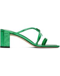 BY FAR - Green June Heeled Sandals - Lyst