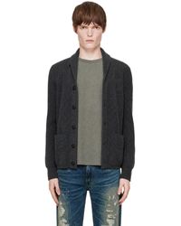 RRL - Waffle-Knit Cashmere Shawl Cardigan - Lyst