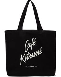 Maison Kitsuné - Cabas 'café kitsuné' noir - Lyst