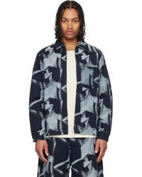 Wales Bonner - ネイビー Theaster Gatesエディション 'The Jet Zip' デニムジャケット - Lyst