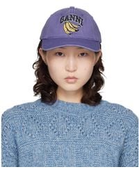 Ganni - Washed Canvas Cap - Lyst