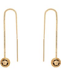 Versace - Gold Metal Enamel Earrings - Lyst