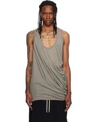 Rick Owens - Taupe Tower Draped Pony Tank Top - Lyst