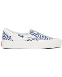 vans pale blue classic slip check foxing trainers