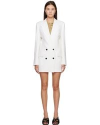 Victoria Beckham - White Double-breasted Minidress - Lyst