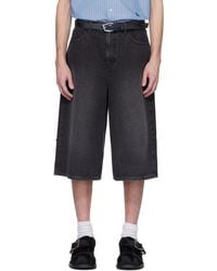 Adererror - ブラック Sig; Trs Tag 01 デニムショートパンツ - Lyst