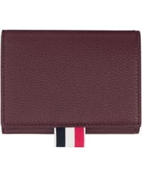 Thom Browne - Burgundy Soft Pebble Grain Trifold Wallet - Lyst