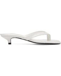 TOTEME - Croco-Embossed Flip Flop Heeled Sandals - Lyst